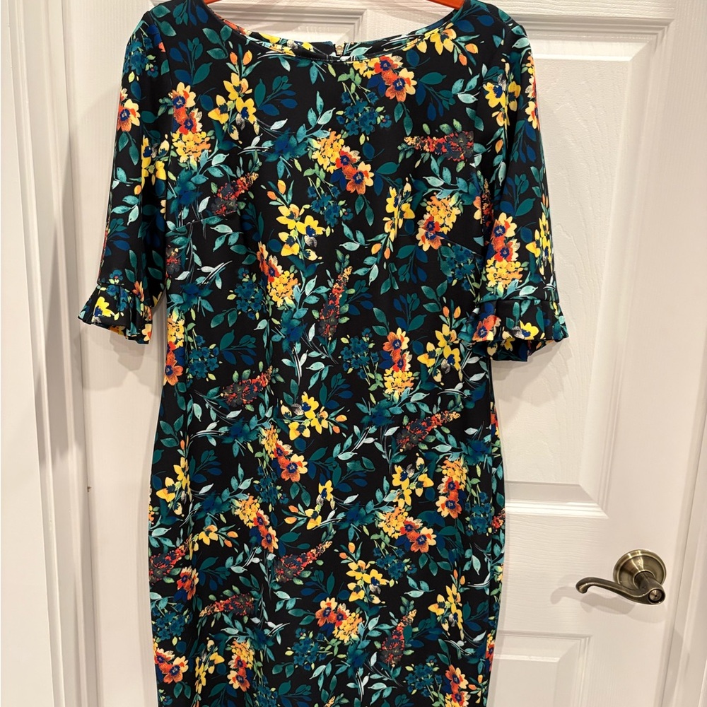 Weekend price drop. Calvin Klein Black Floral Dress